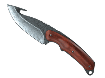 Нож с лезвием-крюком - Дамасская сталь - 160x114