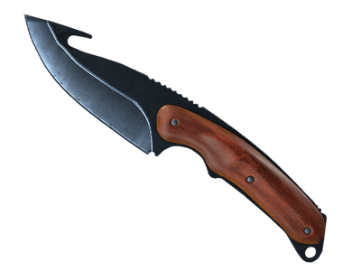 Нож с лезвием-крюком - Вороненая сталь - 144x108